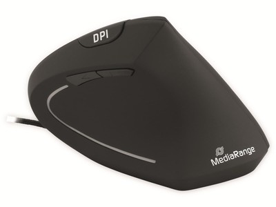 MediaRange 6-Key Ergonomic Mouse with Optical Sensor for Right Hand Cable...