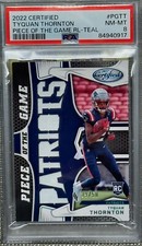 TYQUAN THORNTON  2022 Certified PIECES OF THE GAME RELIC TEAL 39/50 PSA 8 Browns