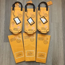 VEUVE CLICQUOT Champagne Bottle Insulated Holder 3 Paper Ice Bags 3