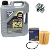 MotoröL Set 5W-40 5 Liter + ÖLfilter SH 4039 P + Schraube FüR Lexus LS Toyota