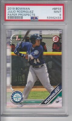 2019 Bowman Julio Rodriguez PSA 9 Rookie Card - Seattle Mariners Prospect