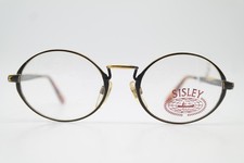 Vintage Glasses SISLEY S/084 617 Gold Black Oval Frame Eyeglasses
