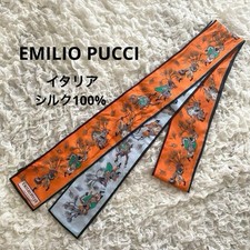 Emilio Pucci Reversible Scarf Bicolor Silk Women's From Japan
