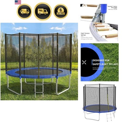 8FT 10FT 12FT 14 FT 15FT Trampoline with Safety Enclosure Net，Outdoor Trampol...