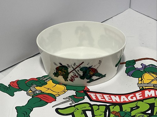 VINTAGE Teenage Mutant Ninja Turtles Breakfast Dish Set - Picture 5 of 9