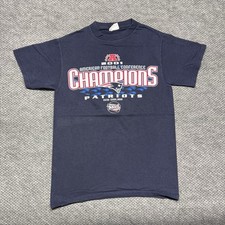 Vintage New England Patriots T-Shirt Youth XL Conference Champions Navy Blue