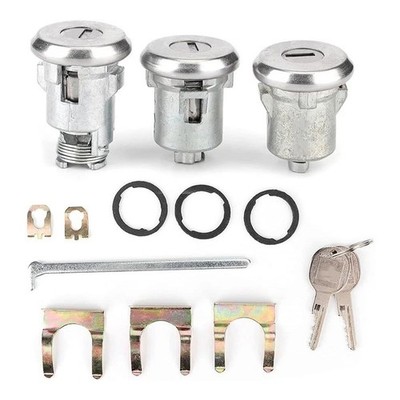 Door Lock Cylinder Kit with Keys for Chevy For Camaro For Caprice Easy Install
