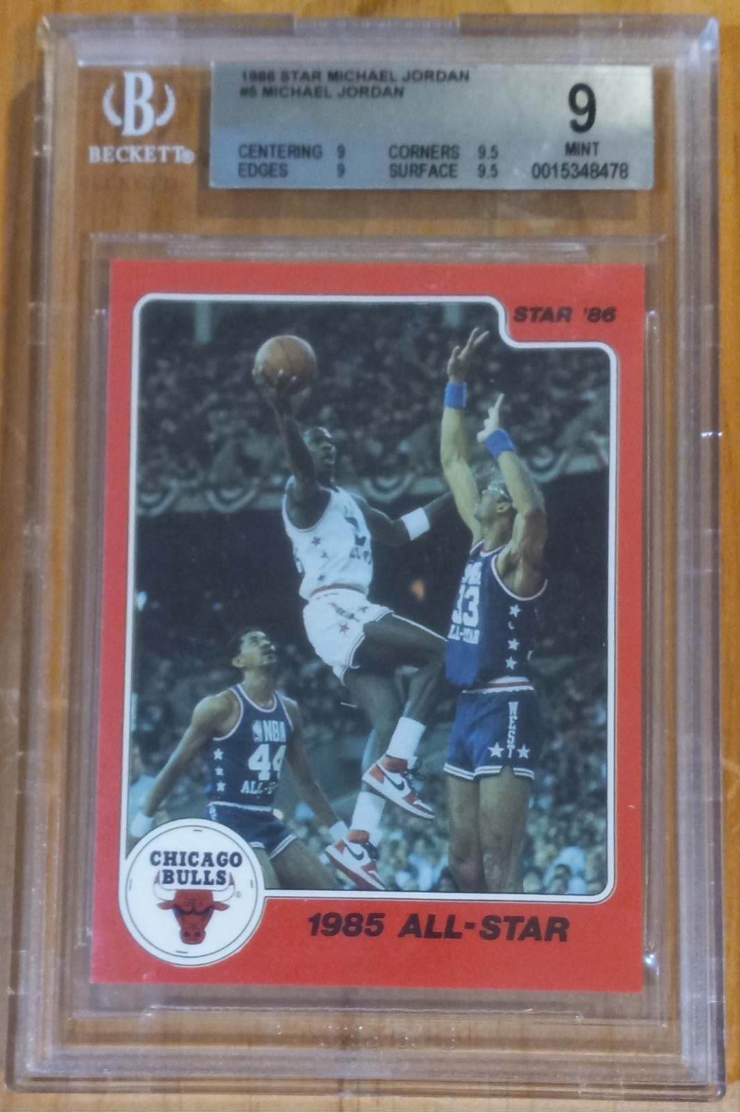 1986 Star Michael Jordan - Michael Jordan #5, 1985 ALL-STAR, BGS 9 w/ great subs