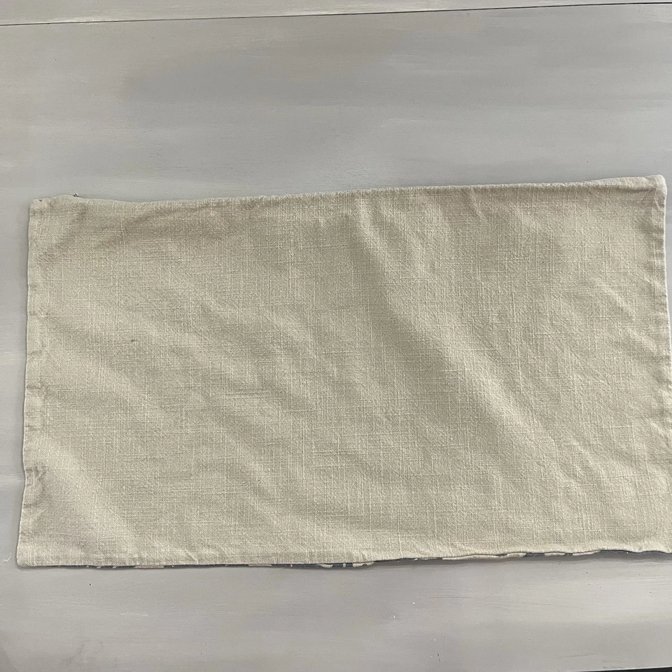 "Funda de almohada Pottery Barn Shibori floral euro lumbar azul decoración floral 16x26""" Foto 2 de 4