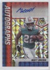 2021 Panini Mosaic Choice Fusion Red & Yellow Prizm Matt Breida #A-MB Auto 0c6