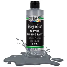 Pouring Masters Silver Dollar Metallic 8-Ounce Water-Based Acrylic Pouring Paint