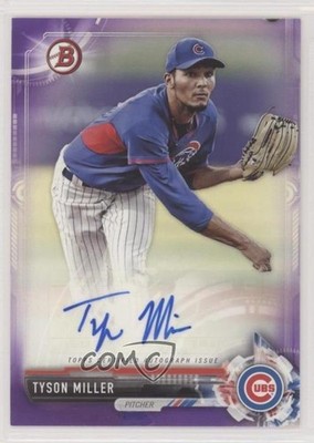 2017 Bowman Retail Prospect Purple 9/250 Tyson Miller #PA-TM Auto g9j