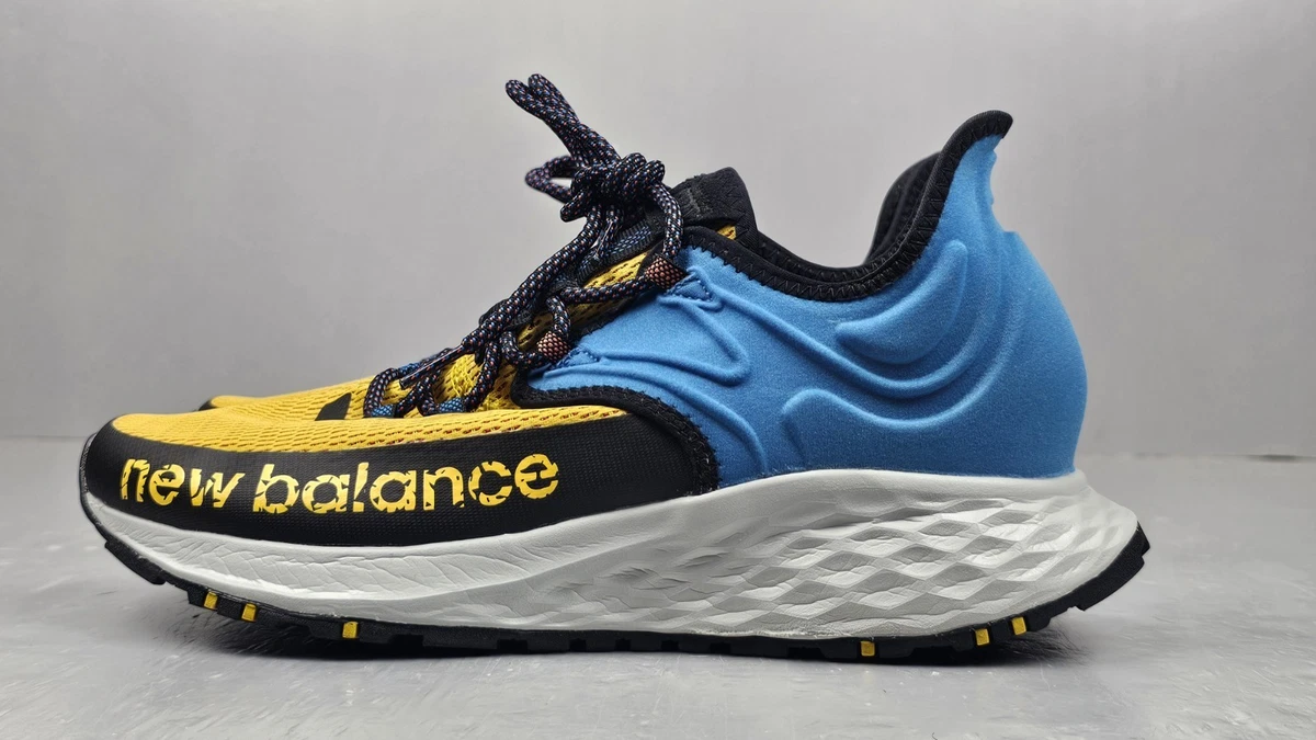 New Balance Roav Trail‎ Sneakers Mens 11.5 D. Blue Yellow Athletic Outdoor Shoes New Balance ROAV Black Blue and Yellow Fresh Foam Trail  main image 2