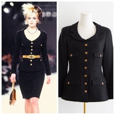 Chanel Vintage F/W 1996 Black 24K Gripoix Embellished 96A LBJ Jacket