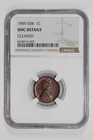 1909 VDB LINCOLN WHEAT CENT NGC UNC DETAILS