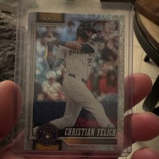 Topps 2026 Series 1 Christian Yelich Milwaukee Brewers #154 Foil Parallel Card