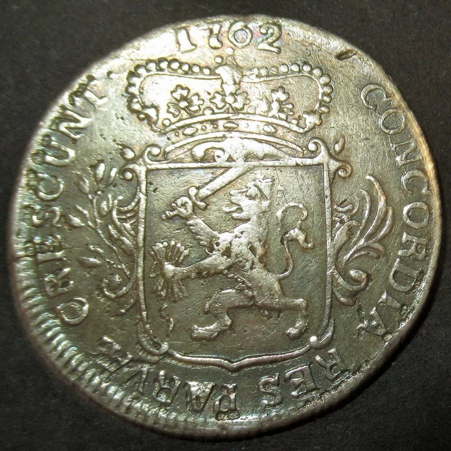 1762 DUTCH COLONIAL Quarter SILVER LEG DOLLAR Zeeland Certificate