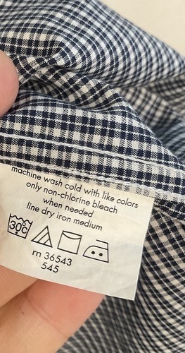 Camicia uomo John Varvatos slim fit blu a quadri con bottoni manica lunga taglia 15,5R - Foto 4 di 11