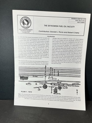 #ad Skykomish Fuel Oil Facility Great Northern Railway Historical Society Ref 373 $8.00