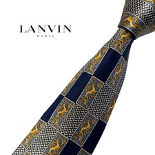 LANVIN Luxury Necktie Tie Ties Mens Unisex ALL SILK 100 Multicolor Gorgeous L233