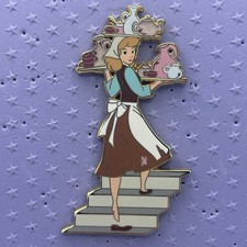 Cinderella In Rags Climbing Stairs With Trays...