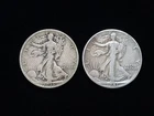 1936 & 1941 Walking Liberty Silver Half Dollars Very Fine NICE!