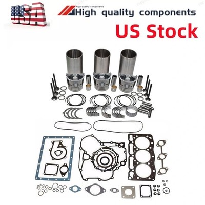D905 Engine Overhaul Rebuild Kit for Kubota Engine W/Ring Gasket Set Valves Pin