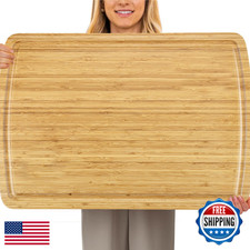 Fashionwu 76 Cm Extra Large Bamboo Cutting Board For Kitchen 30 X 20 Inch Large