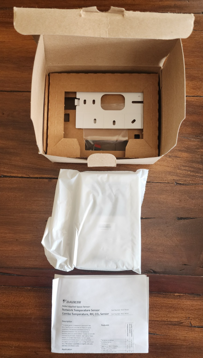DAIKIN 910278050 Room Combo Sensor Digital Temp Humidity CO2 New
