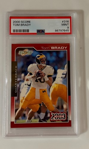 Tom Brady #316 2000 Panini Score card