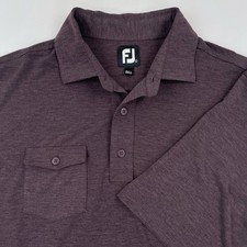 FootJoy Polo Shirt Men  s L Purple Golf Performance Short Sleeve FJ Excellent