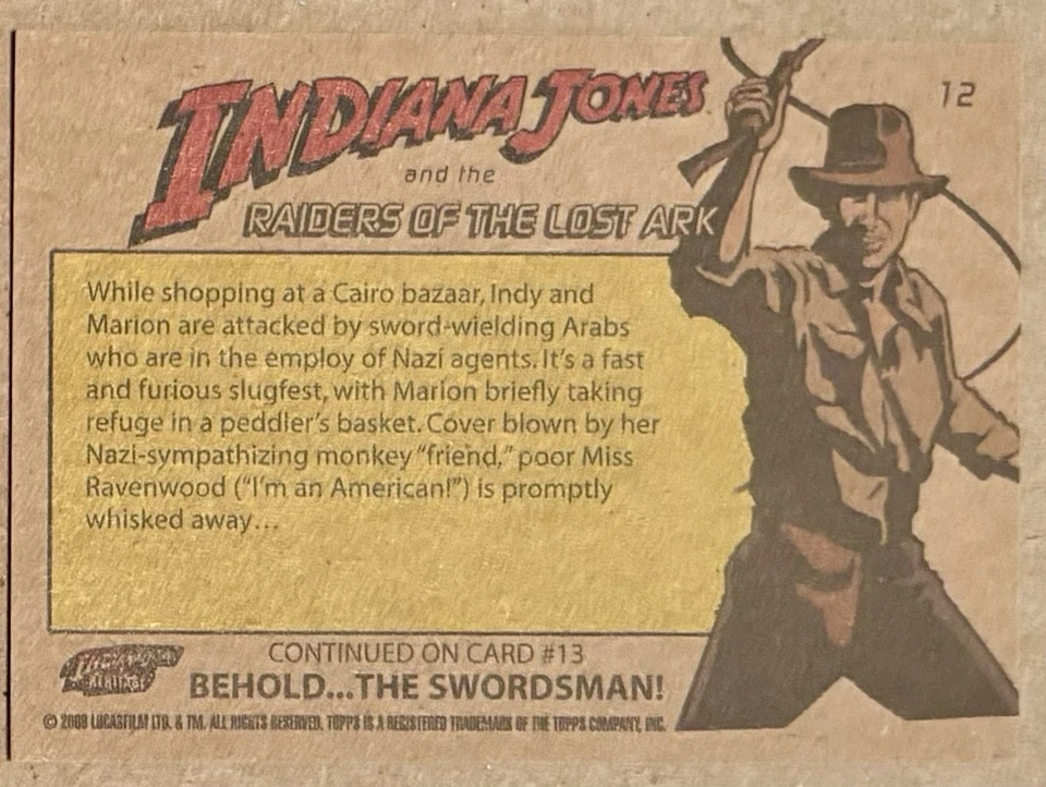 2008 Topps - Karen Allen Auto, Indiana Jones Defending the Fair Marion Card #12 - Image 2 of 2