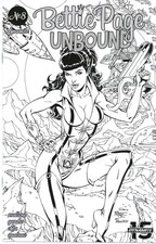 2019 Dec Dynamite  Bettie Page Unbound #8 John Royle Black & White Cover Nr/Mt
