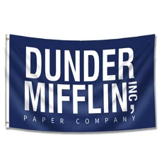 ENMOON Dunder Mifflin Paper Company Flag 3x5ft Blue Brass Grommets