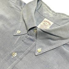 Vintage Brooks Brothers MAKERS Shirt USA Made Men s 17.5-3 Button Down Blue