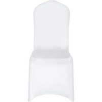 Uimoso 50X Stuhlhussen Stretch Stuhlbezug Universell Hochzeit StuhlüBerzug Weiß