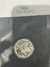2019 Australian Double Dragon 1OZ Silver Coin by The Perth Mint in Capsule