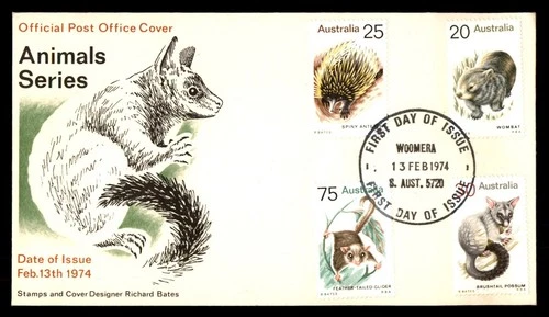 Mayfairstamps Australia FDC 1974 Small Wild Animals First Day Cover aax_03845