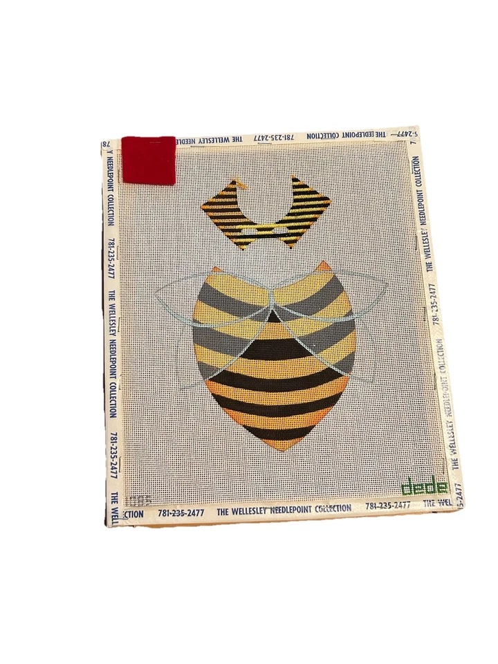 Ropa 3D de lona pintada a mano Dede Needlepoint HP para peluche Bee #1085 sin terminar Foto 2 de 4