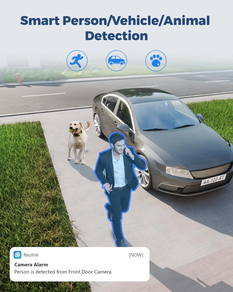 4K WiFi Security Camera with 180° Ultra-Wide Angle, 2.4/5GHz Plug-in Outdoor ... - Image 4 of 4