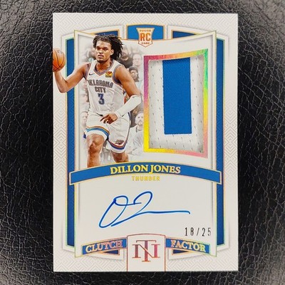 DILLON JONES /25 Clutch Factor Rookie Patch Auto RPA 2024-25 National Treasures