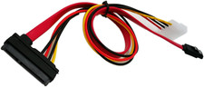 15-Inch SATA Serial ATA Data and Power Combo Cable Sata22Pin to Data Power 
