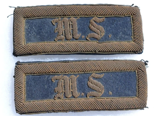 CIVIL WAR OR SPANISH AMERICAN WAR UNIFORM SHOULDER BOARDS SET OF 2    Lot. #10