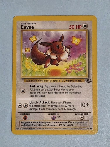 1999 Eevee 51/64 - Jungle Set - LP Pokémon TCG - WoTC