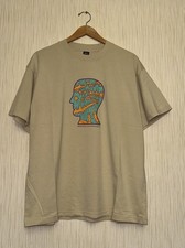 BRAIN DEAD Split Planes T Shirt Medium Tan NEW with tags RARE Logo size M
