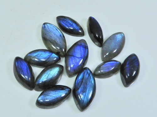 Lot De 12 Pierres Précieuses Cabochons En Fluorite Bleue Naturelle - 236.65 Carats, Qualité Supérieure Non Traitée