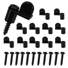 3/8 Inch Window Screen Clip with Screws, Storm Door Clips for 3/8, Black
