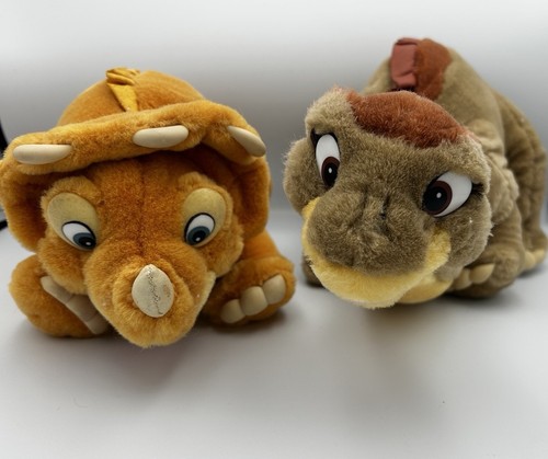 VINTAGE Land Before Time Littlefoot & Cera Plush 1998 JC Penney
