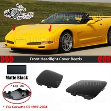 For Corvette C5 1997-2004 Unpainted Left & Right Front Headlight Cover Beezls