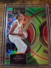 2024 WNBA Select Tina Charles Neon Green Prizm 59/75 #107 Atlanta Dream
